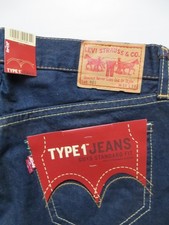 Levi's Type 1 lotto 901 pantaloni jeans W 34/L 34 jeans indaco scuro goldgraber! CULT!