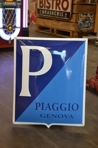 Plaque émaillée piaggio - plaque,