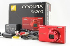 [Scatola quasi come nuova] Nikon Coolpix S6200 rossa 16,0 MP 10x fotocamera digitale dal GIAPPONE