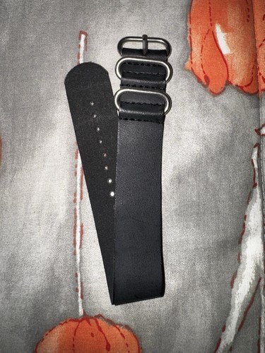 Cinturino nato vera pelle - vera, 24mm
