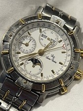 Lucien Rochat Automatic Wrist Watch Moon Phase Vintage