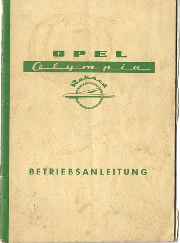 Opel olympia rekord manuale - opel,