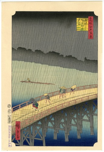 Hiroshige xilografia vintage