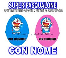 Doraemon E SUPER PASQUALONE SORPRESONE UOVO DI PASQUA CONTENITORE PER BAMBINO