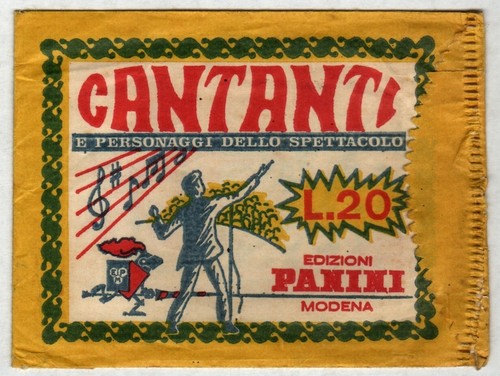 Bustina cantanti panini 1968 - bustina,