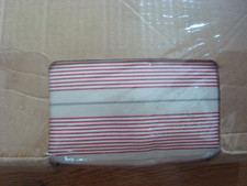 Divano divano letto IKEA EKTORP con chaise longue Mobacka rosso grigio slipcover a righe NUOVO