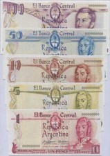 Argentina Set 5 Pcs 5 10 50