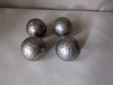 Set 4 bocce vintage in metallo