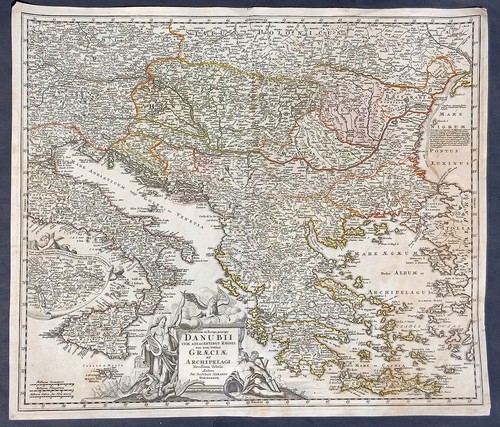 Stampa antica mappa 1710 - stampa,