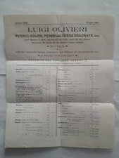 Catalogo Vernici Colori Pennelli con Francobollo Luigi Olivieri Roma anno 1905