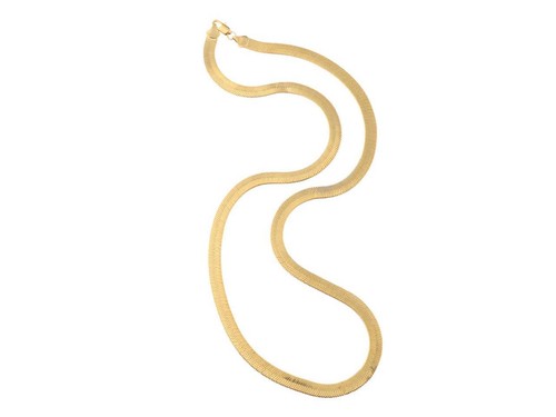 Collana catena serpente piatta