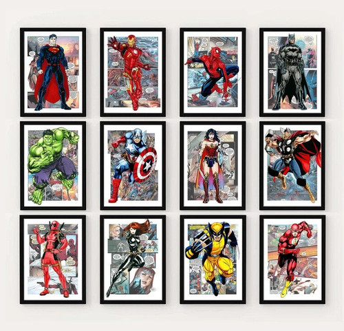 Poster supereroi stampe stile