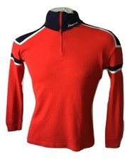 Maglione da Uomo Sci Nik George Sweater Misto Lana Felpa zip Vintage anni 80'