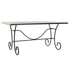 TAVOLO PRANZO FERRO E LEGNO