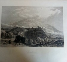 Incisione su acciaio Castellammare di Stabia dal Brockedon 1828 (P379)