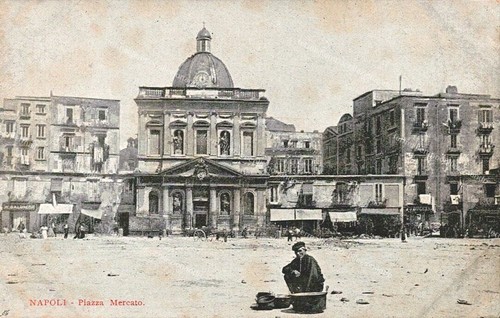 Ee504 cartolina napoli - cartolina, napoli,piazza