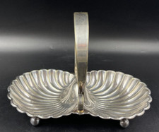 Antipastiera Salsiera aperitivo EPNS 2 scomparti conchiglia argentato