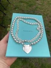 Collana Argento Tiffany e Co Cuore Heart Tag Argento Originale
