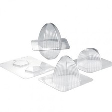 Stampo Uovo Cioccolato RIGHE VERTICALI in polietilene Forma Uova di Pasqua 300gr