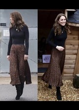 Gonna midi Zara nera marrone