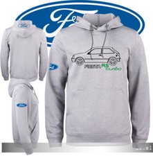 FELPA CAPPUCCIO HOODIE PRINTED FORD FIESTA RS TURBO NOVITA' COTONE FRUIT COL GR