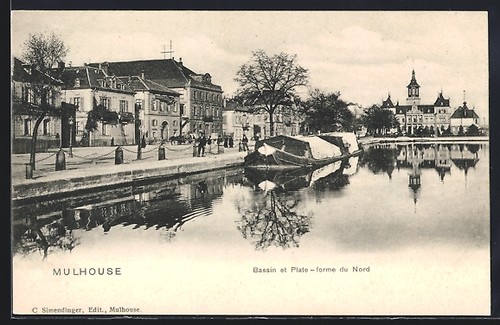 Cpa mulhouse bassin et - cpa, mulhouse,