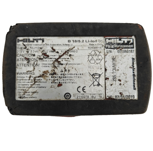 Hilti b18 2ah lithium ion - b18, 5.2ah