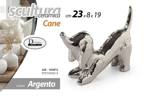 Scultura cane bassotto