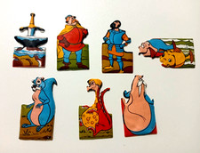 Lotto 7 figurine Plasteco Formaggino Mio Serie La Spada nella roccia Walt Disney