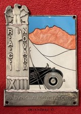 RACI NOVARA RADUNO AUTOSCIATORIO NOVARESE PLACCA RADIATORE AUTO REGNO D’ITALIA