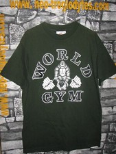 VINTAGE GOLD'S GYM world HOODIE BODY BUILDING shirt 1996 cotton California USA