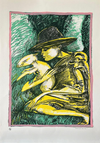 Remo brindisi litografia - remo,