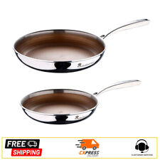 MASTERPRO Set 2 padelle 24/28cm in acciaio antiaderente 3 strati induzione Giro3