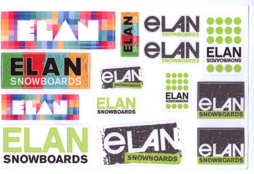 Elan snowboards fun stickers - elan,