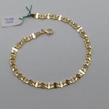 BRACCIALE DA UOMO A MAGLIA GRUMETTA IN ORO GIALLO 18KT 4,4 GRAMMI (8256)