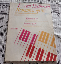 Spartiti Musicali  Romanza Op. 50 organo elettronico pianoforte L. Van Beethoven