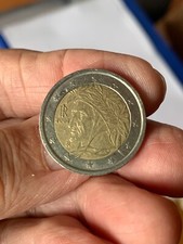 Moneta da 2 euro  ITALIA , Dante Alighieri, emissione 2002  - circolata -