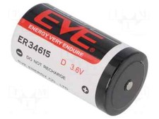 Batteria ER34615 D EVE Litio 3,6V 19000 mAh allarmi, sirene, GPS