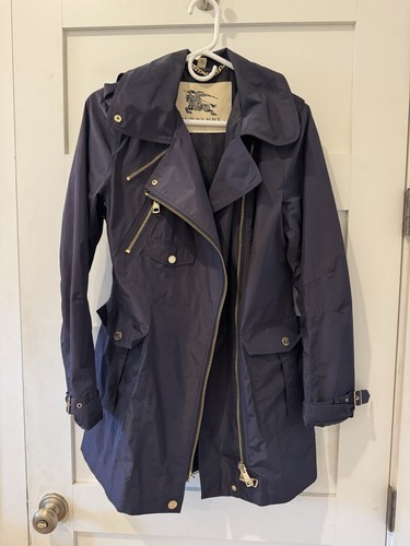 Burberry navy trench - coat, con