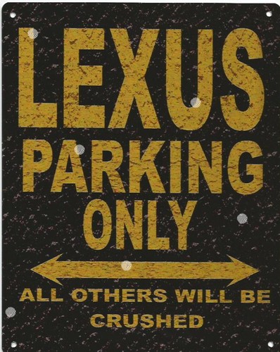 Lexus parking metal sign - lexus,