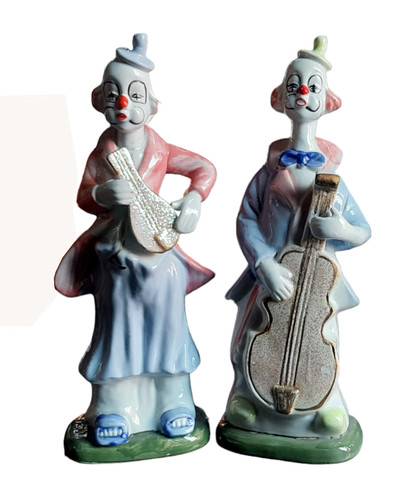 Pagliaccio clown musicista - pagliaccio-clown, in