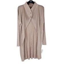 Cardigan lungo plissettato
