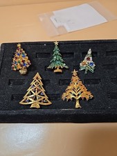 Lotto spille vintage Eisenberg ghiaccio albero di Natale strass (5). Firmato