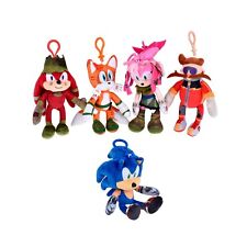 SONIC Prime Portachiavi Clip Peluche 15cm EGGMAN MILES KNUCKLES Bambini Ragazzi