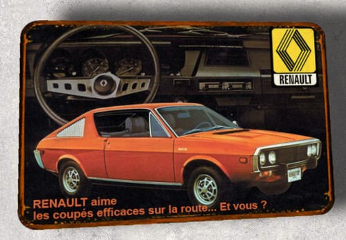 Plaque métal vintage renault - métal,