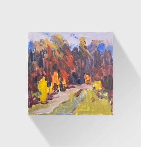 Dipinto olio autunno foresta - dipinto,