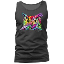 Canotta colorata gufo animale domestico divertente scherzo umorismo grafica umoristica