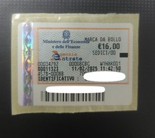 Marca da bollo 16,00 euro