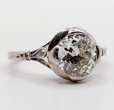 Anello solitario art deco