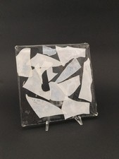 Formella Vetro Murano Bianco